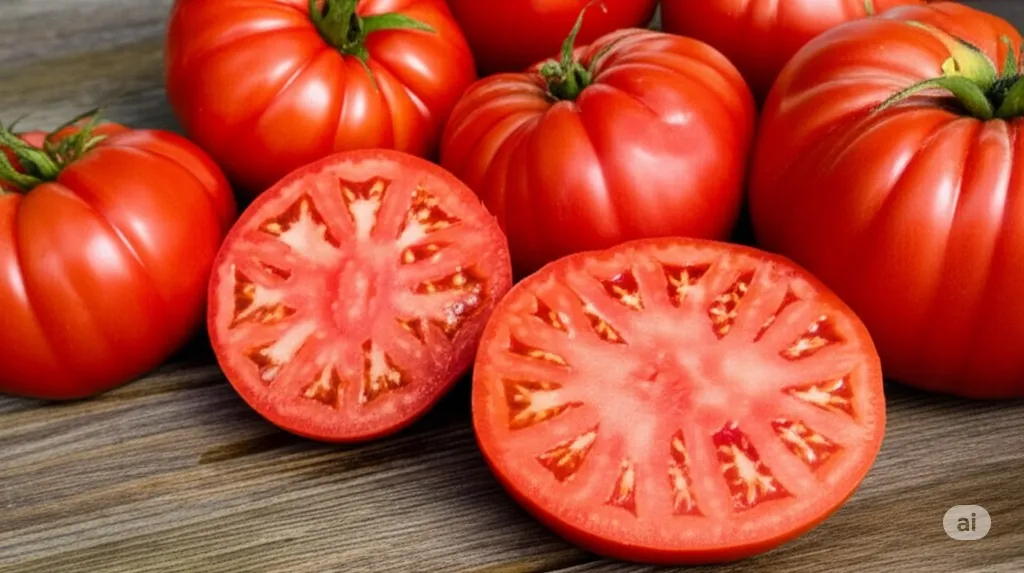 牛番茄的外觀與特性:紅色果實的秘密 (Beefsteak Tomato)
